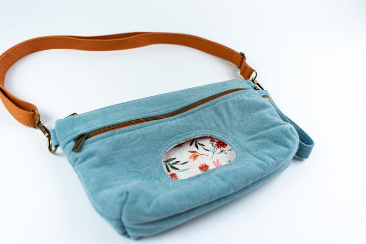 Diaper Clutch Crossbody - Distressed Blue