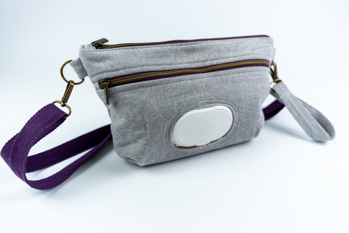 Diaper Clutch Crossbody - Distressed Grey