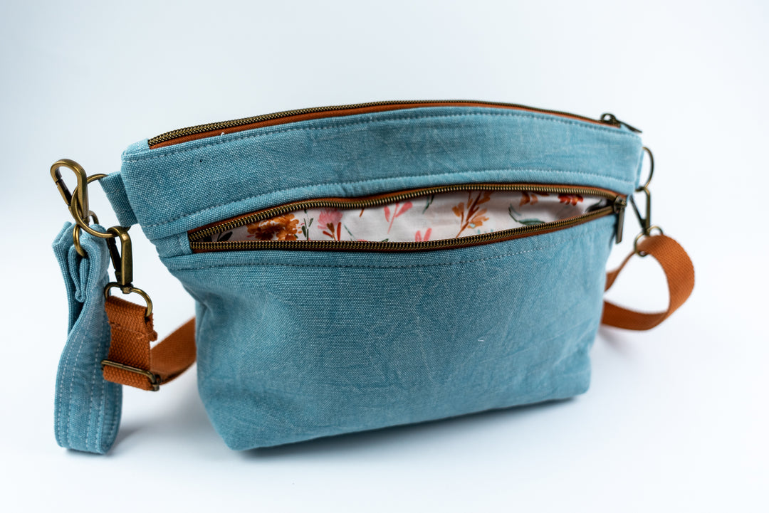 Diaper Clutch Crossbody - Distressed Blue