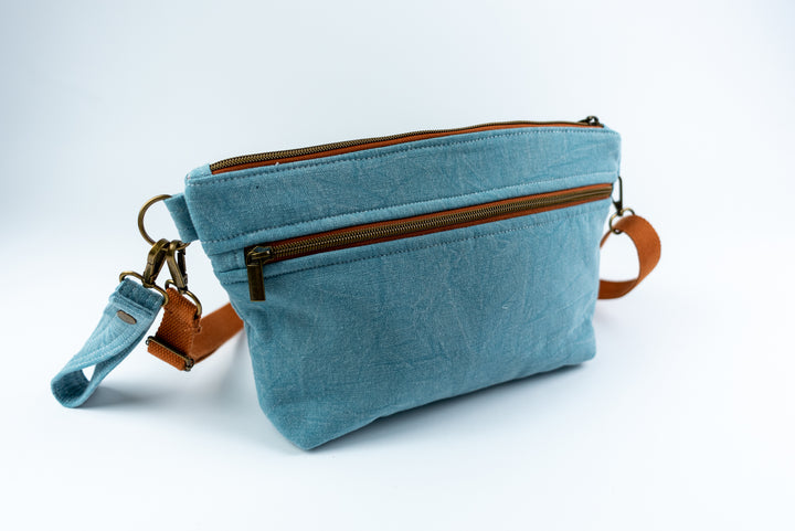 Diaper Clutch Crossbody - Distressed Blue