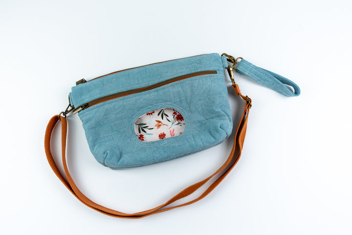 Diaper Clutch Crossbody - Distressed Blue