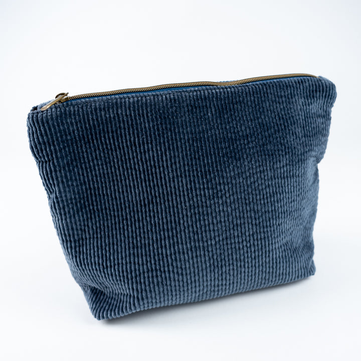 Large Wedge Bag - Blue Corduroy