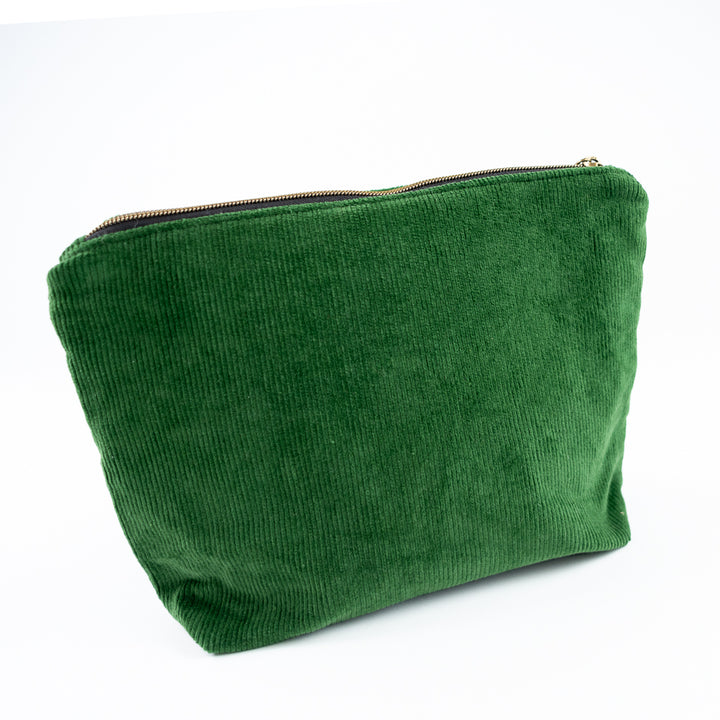 Large Wedge Bag - Emerald Green Corduroy