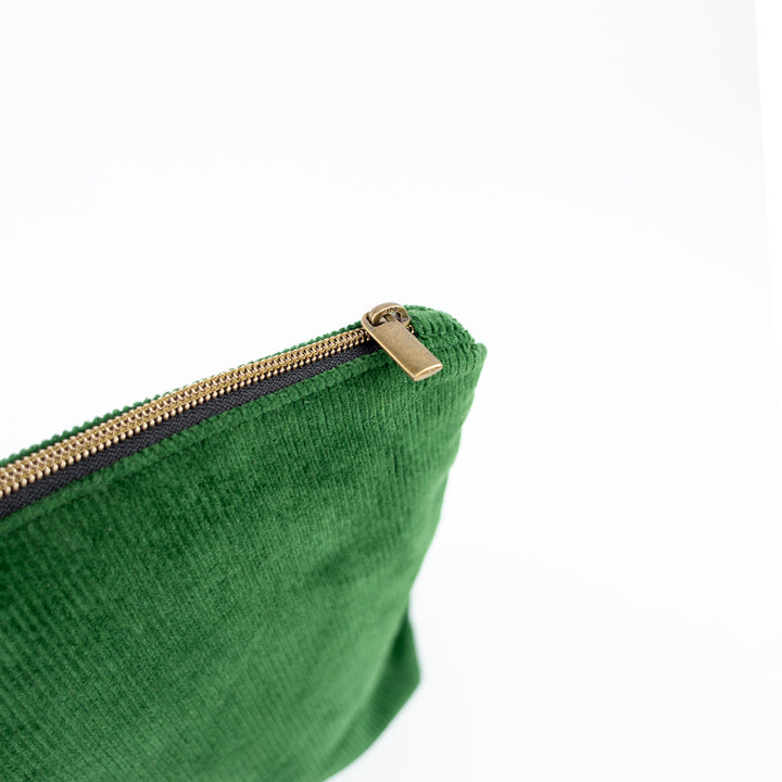 Large Wedge Bag - Emerald Green Corduroy