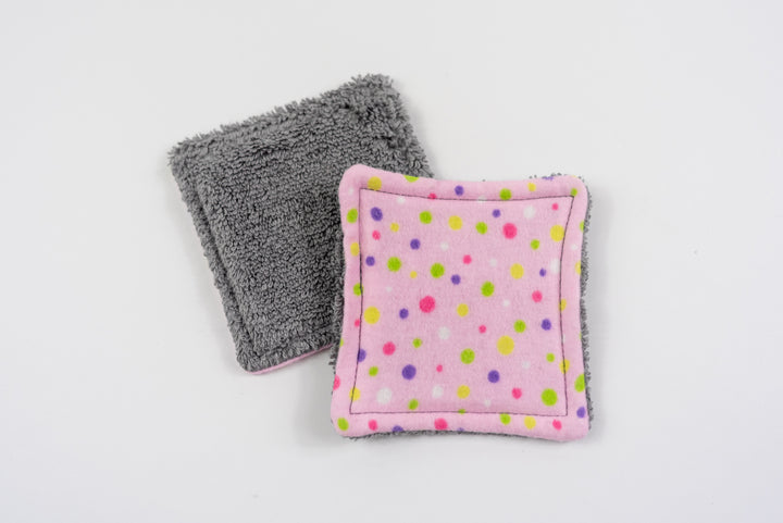 Reusable Makeup Wipes - Pink Polka Dots