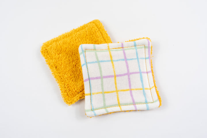 Reusable Makeup Wipes - Pastel Plaid