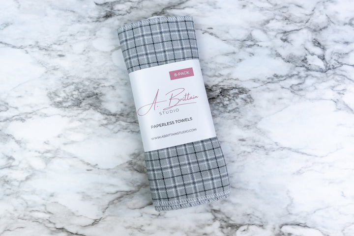 Paperless Towels - Grey Plaid