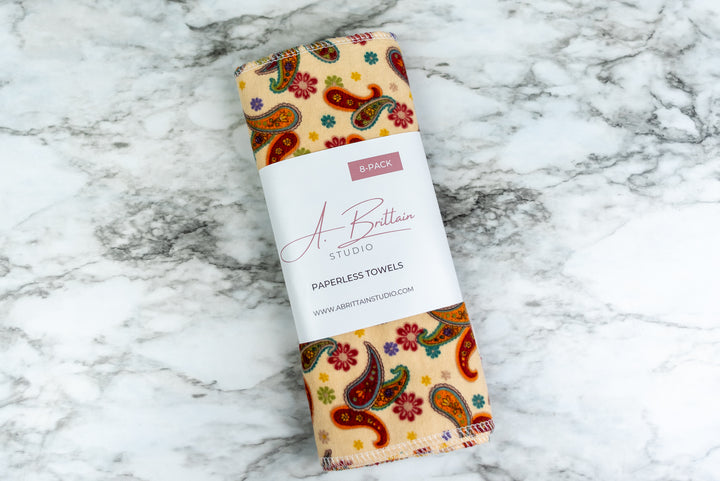 Paperless Towels - Tan Paisley