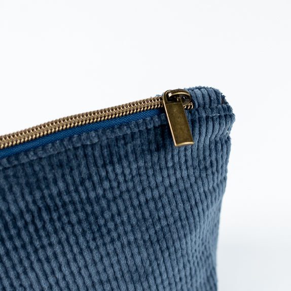 Medium Wedge Bag - Blue Corduroy