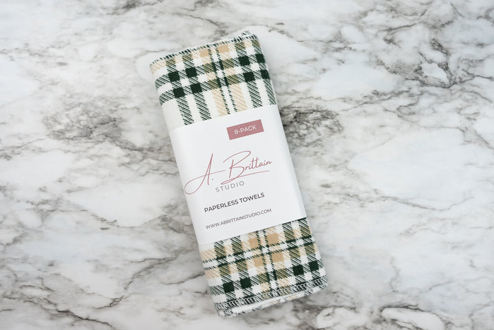 Paperless Towels - Cream Plaid