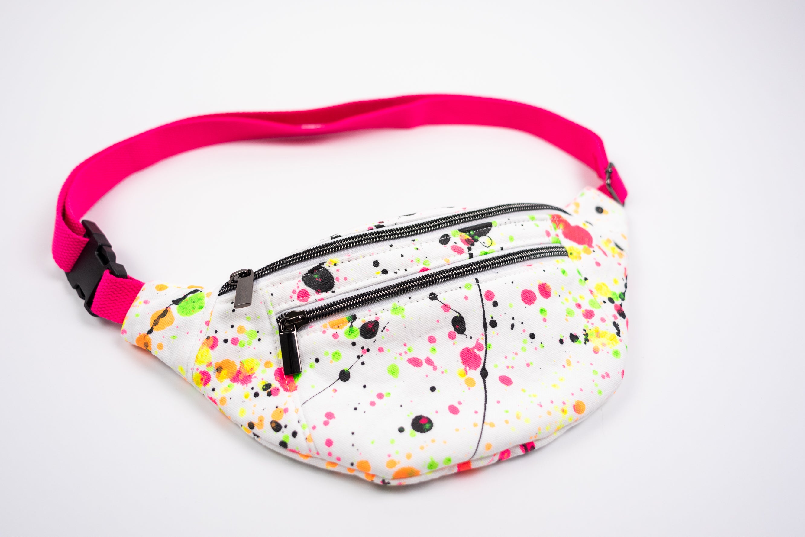 Pink and outlet white fanny pack