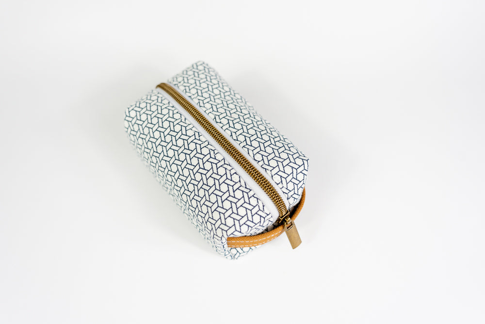 Small Blue Geometric Boxy Bag