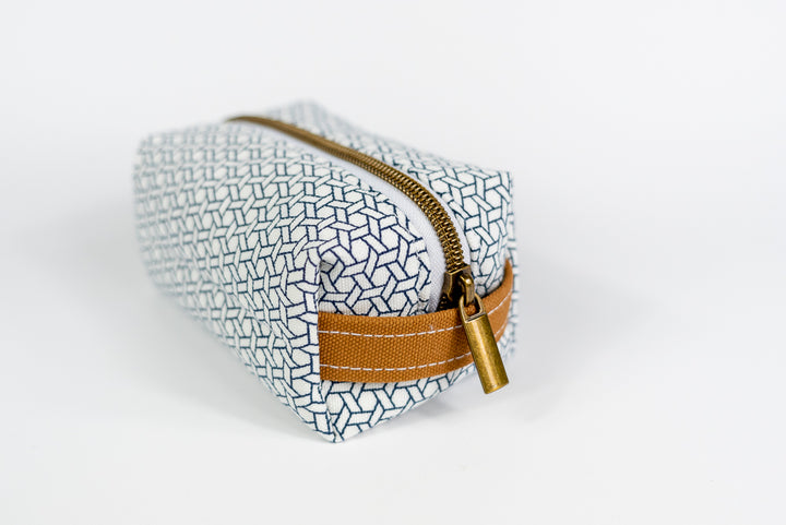 Small Blue Geometric Boxy Bag