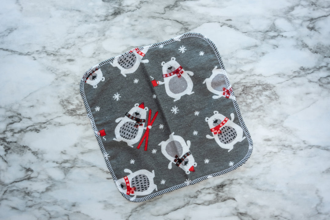 Christmas Reusable Cloth Wipes