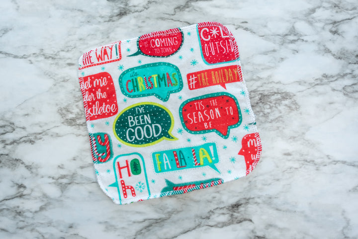 Christmas Reusable Cloth Wipes