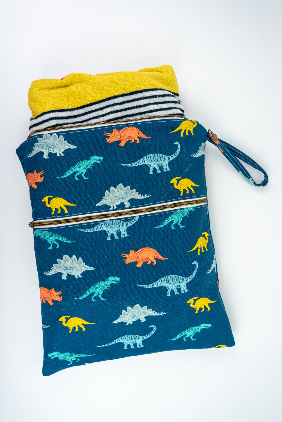 Large Deluxe Wet/Dry Bag - Blue Dinosaur