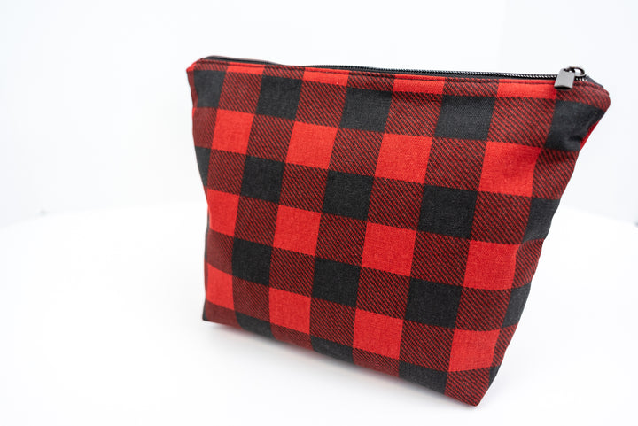 Large Wedge Bag - Red & Black Buffalo Check